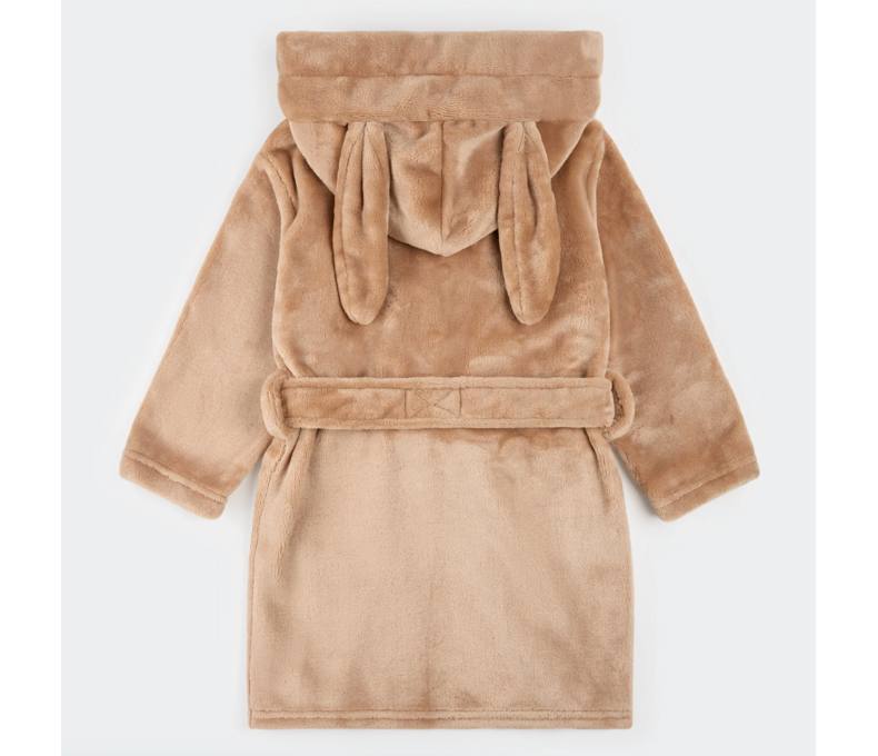 Hooded Bunny Ears Mocha Plush Robe