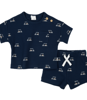 Golf Cart Print Short Set