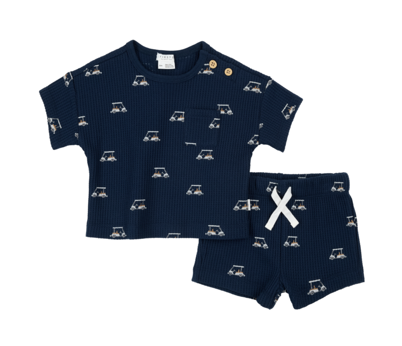 Golf Cart Print Short Set