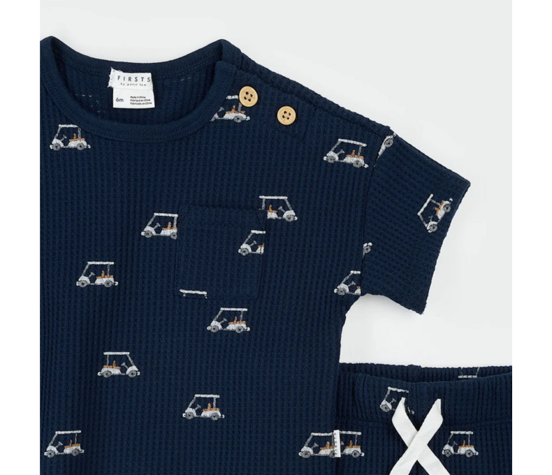 Golf Cart Print Short Set