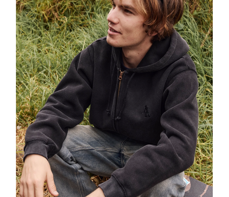 Solid Workers Zip Hood