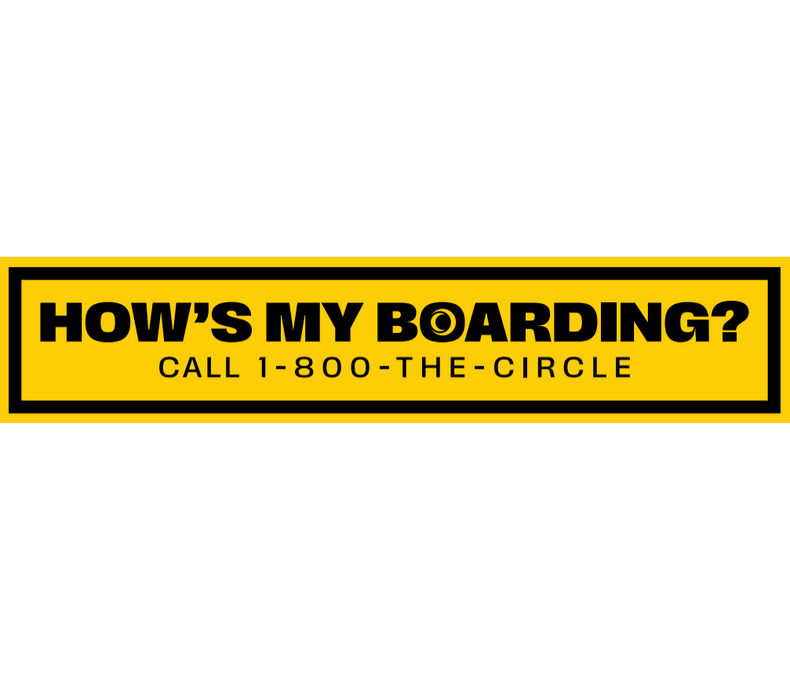 How's My Boarding Sticker