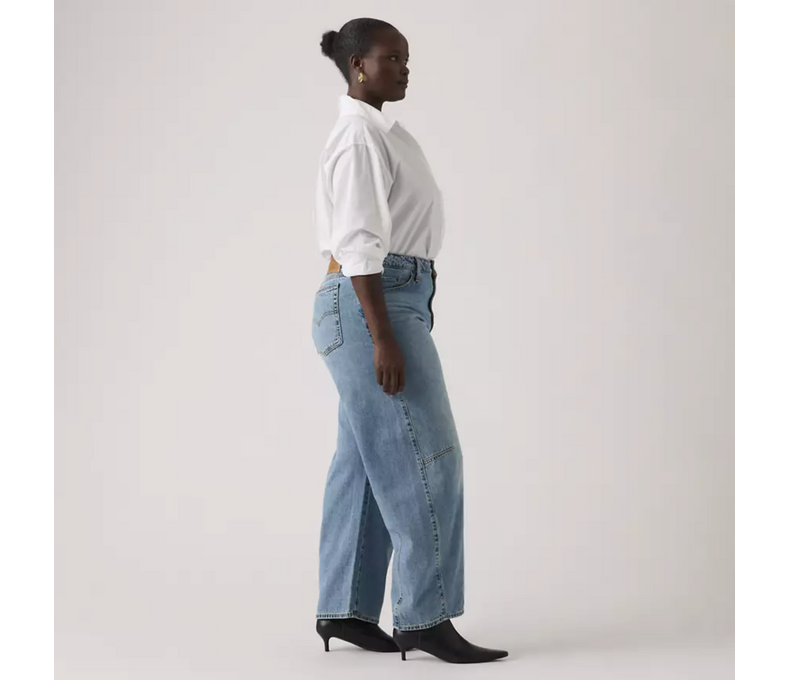 Womens Baggy Dad Barrel Jeans