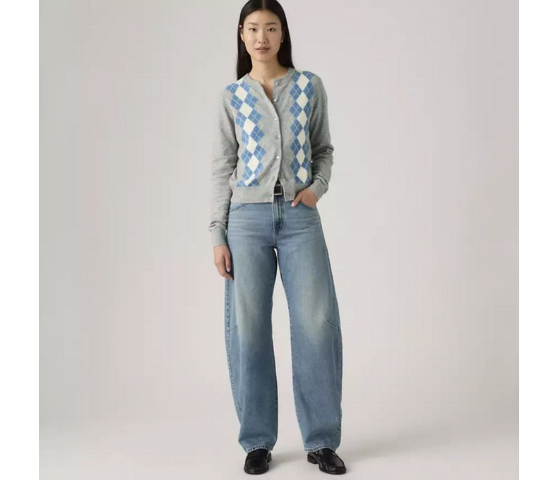 Womens Baggy Dad Barrel Jeans