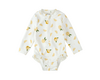 Lemon Print L/S One-Piece Swimsuit Off-White