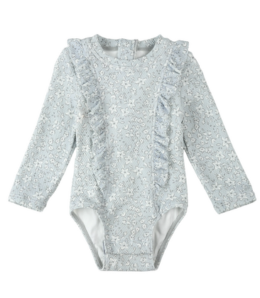 Baby Vintage Flowers L/S One-Piece Swimsuit