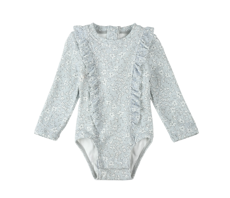 Baby Vintage Flowers L/S One-Piece Swimsuit