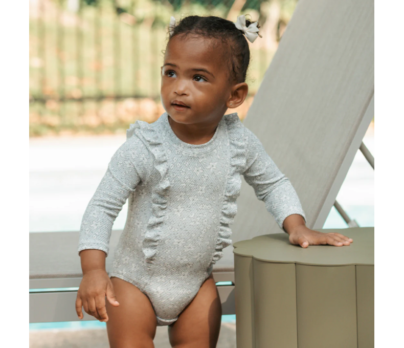 Baby Vintage Flowers L/S One-Piece Swimsuit