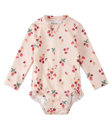 Baby Strawberries L/S  One-Piece Swimsuit