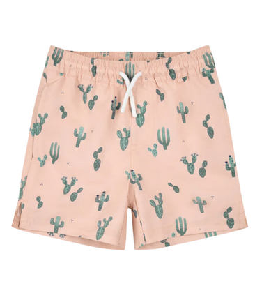 Cactus Print Swim Trunks