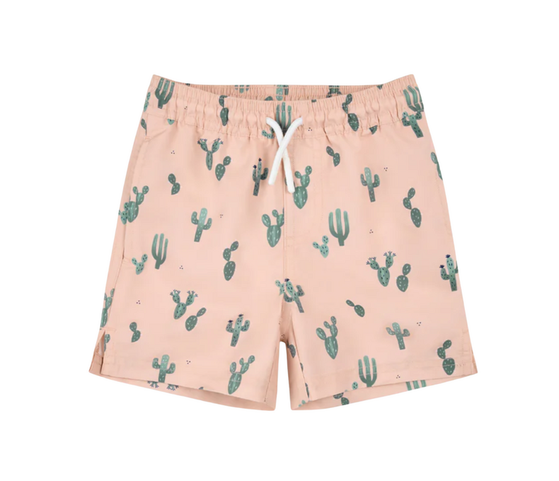Cactus Print Swim Trunks