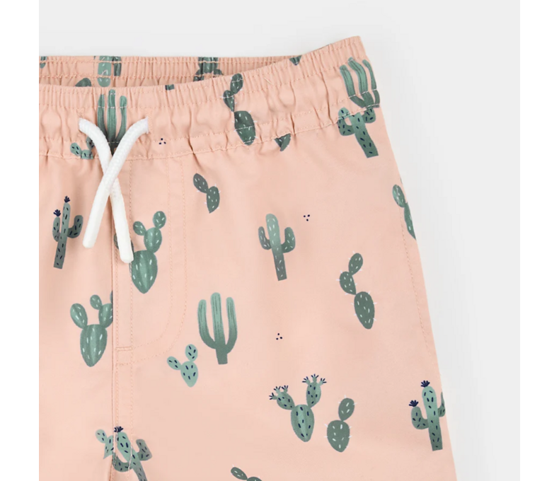 Cactus Print Swim Trunks