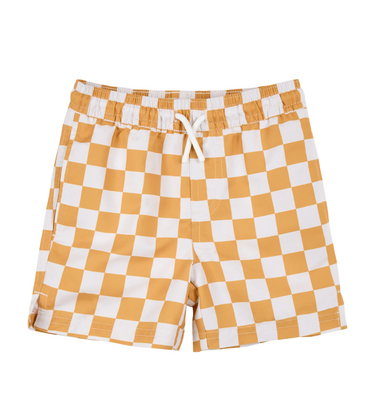 Checkerboard Swim Trunks
