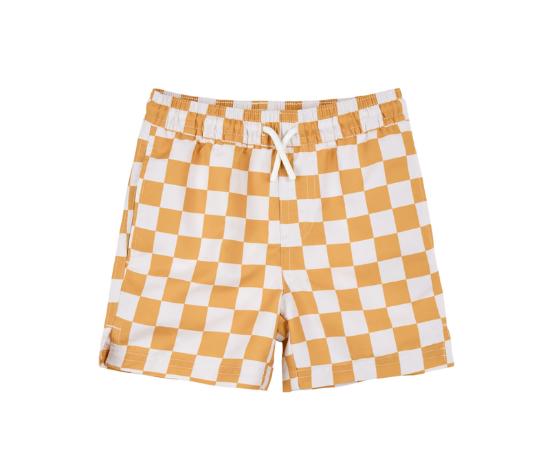 Checkerboard Swim Trunks