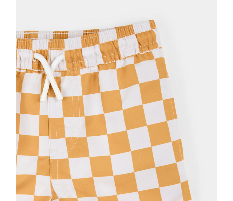Checkerboard Swim Trunks