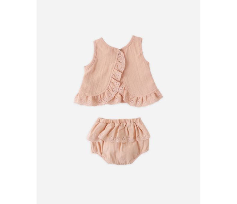 Ruffled Tulip Top + Bloomer Set