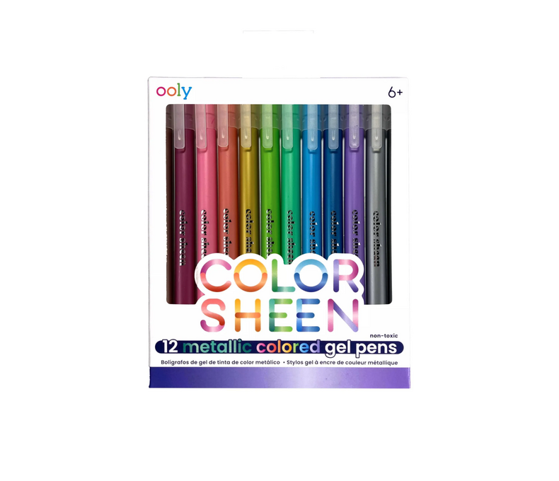 Color Sheen Metallic Colored Gel Pens - Set of 12