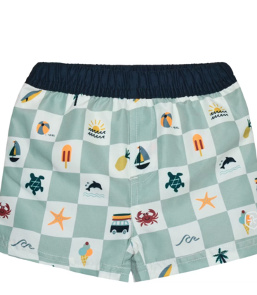 Baby Beachshorts W.Diaper AOP