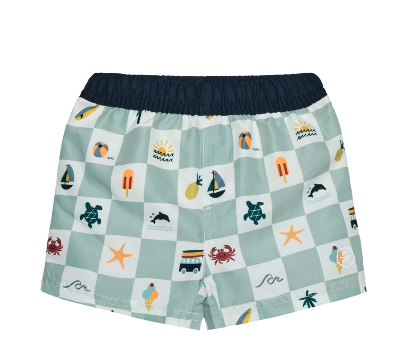 Baby Beachshorts W.Diaper AOP