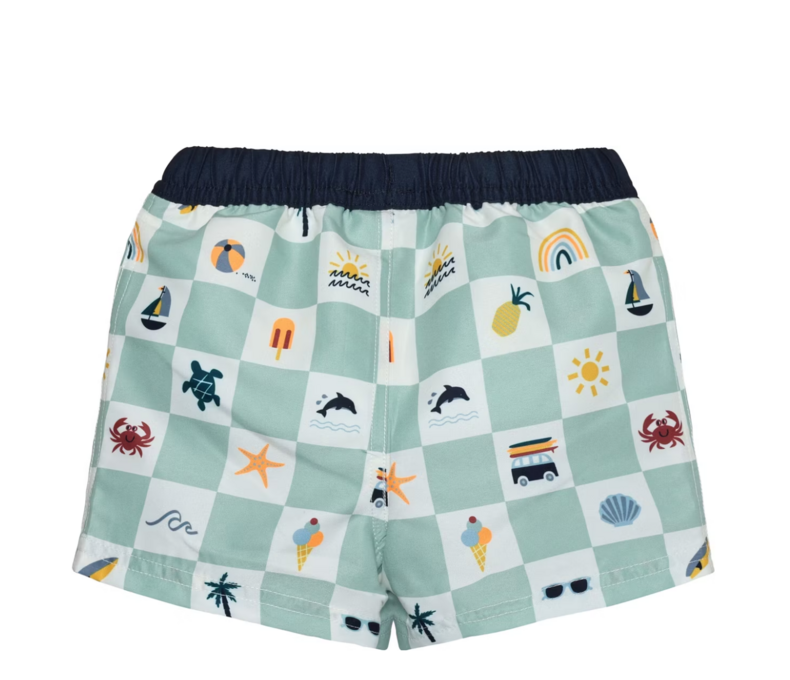 Baby Beachshorts W.Diaper AOP