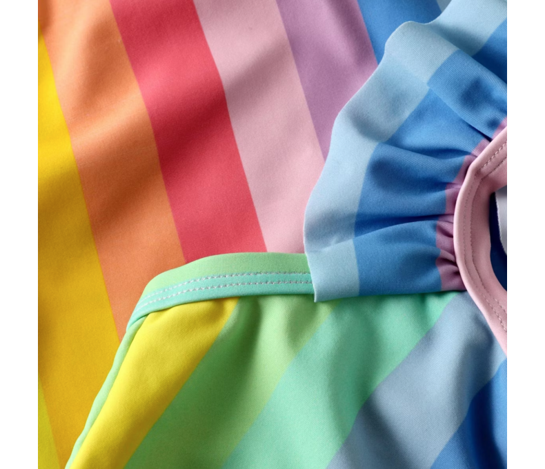 Swimsuit W. Frills AOP