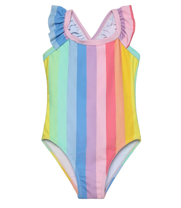 Swimsuit W. Frills AOP