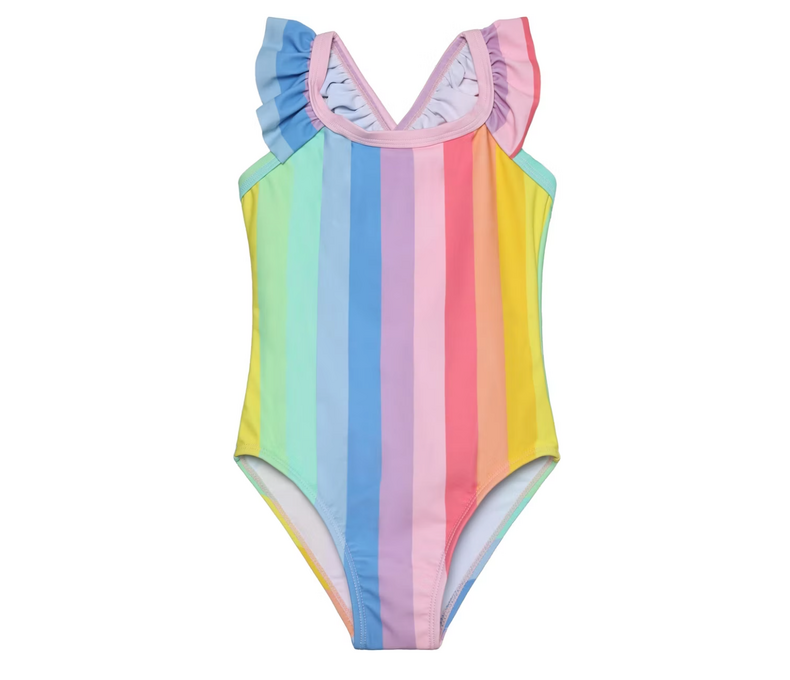 Swimsuit W. Frills AOP