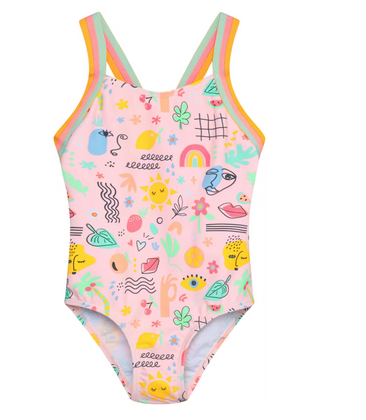 Swimsuit W Elastic Straps AOP