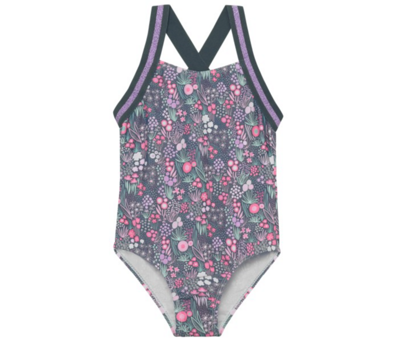 Swimsuit W Elastic Straps AOP
