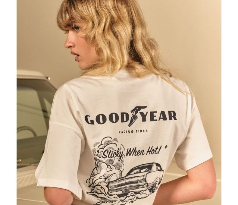 Women's Goodyear Burnout Boxy Crew T-Shirt
