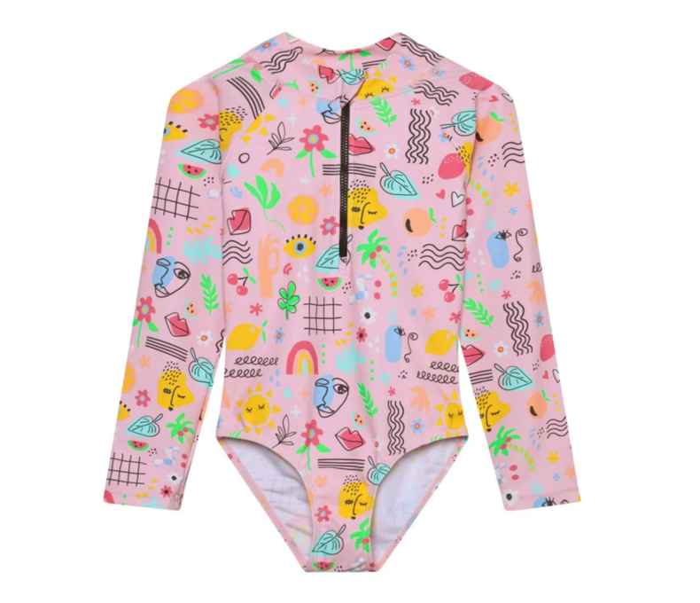 Swimsuit W. Long Sleeve AOP