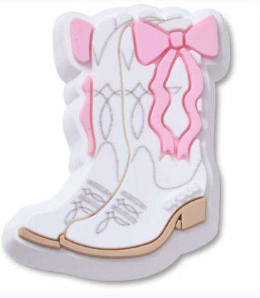 Pink Bow Cowgirl Boots Jibbitz