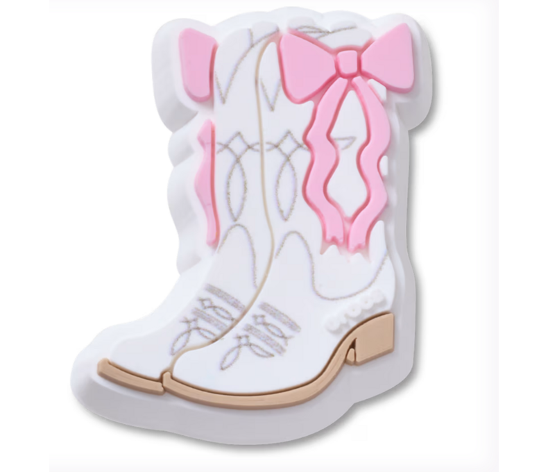 Pink Bow Cowgirl Boots Jibbitz