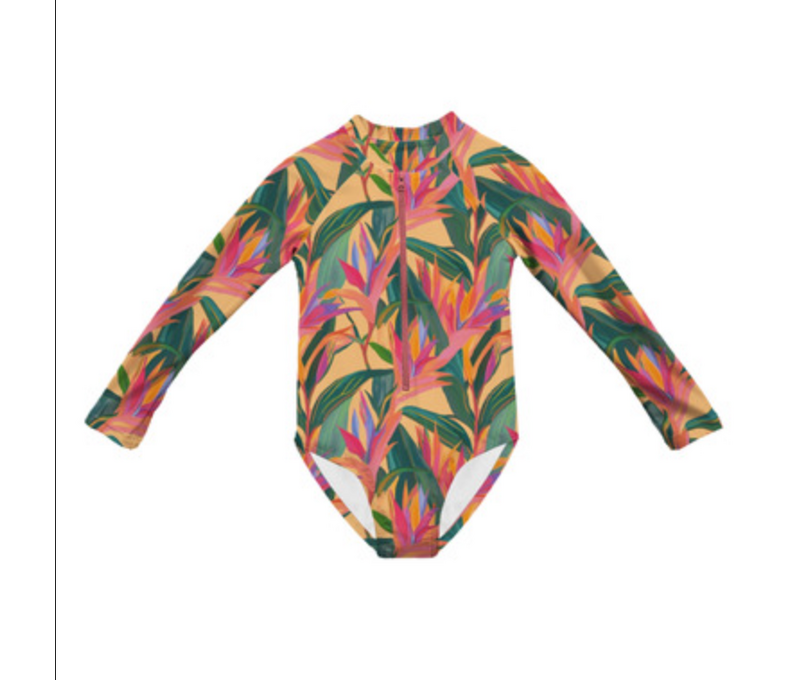 Jungle Mist Long Sleeve Swimsuit
