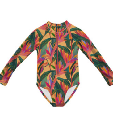 Jungle Mist Long Sleeve Swimsuit