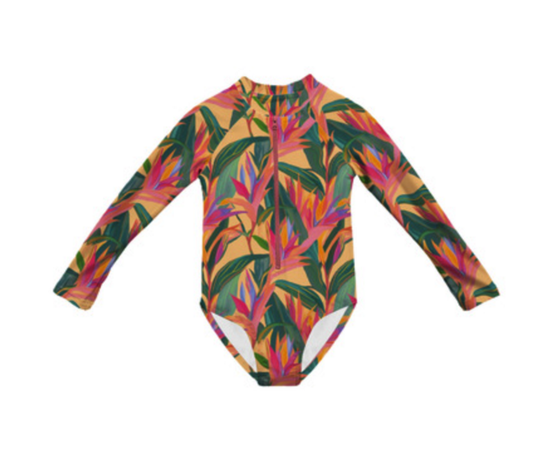 Jungle Mist Long Sleeve Swimsuit