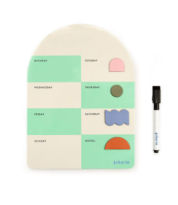 Inkerie Magnetic Dry Erase Weekly Memo Board