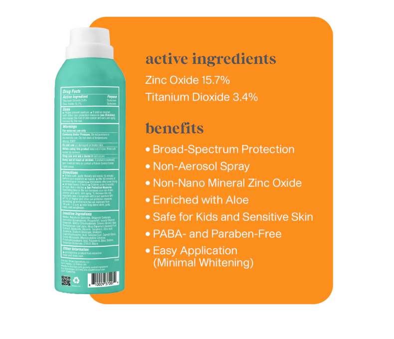 Kids Clear Zinc Sunscreen Spray SPF 50