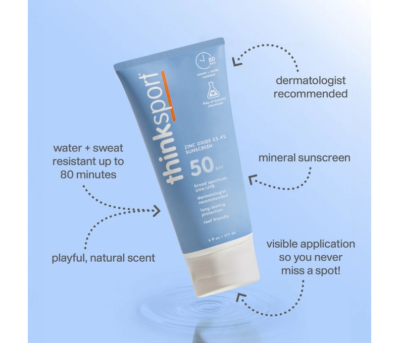 ThinkSport Mineral Based Sunscreen Lotion SPF 50+ 177ml