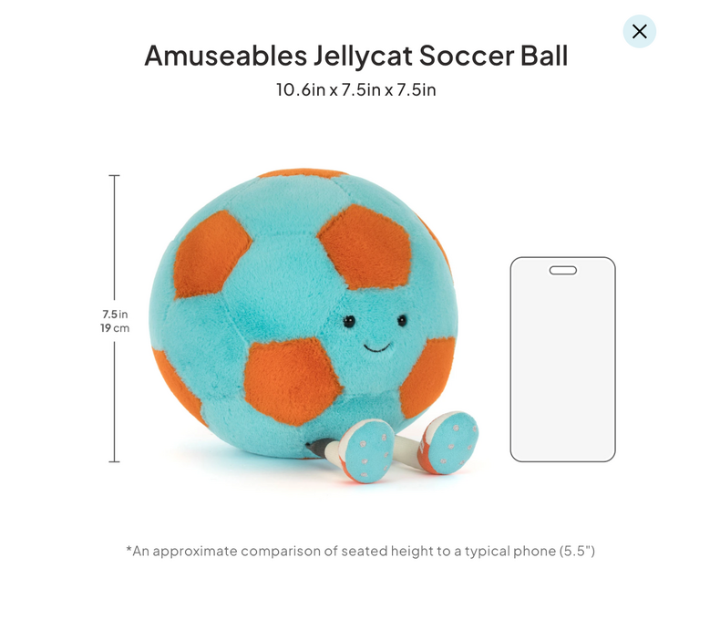 Amuseables Jellycat Soccer Ball