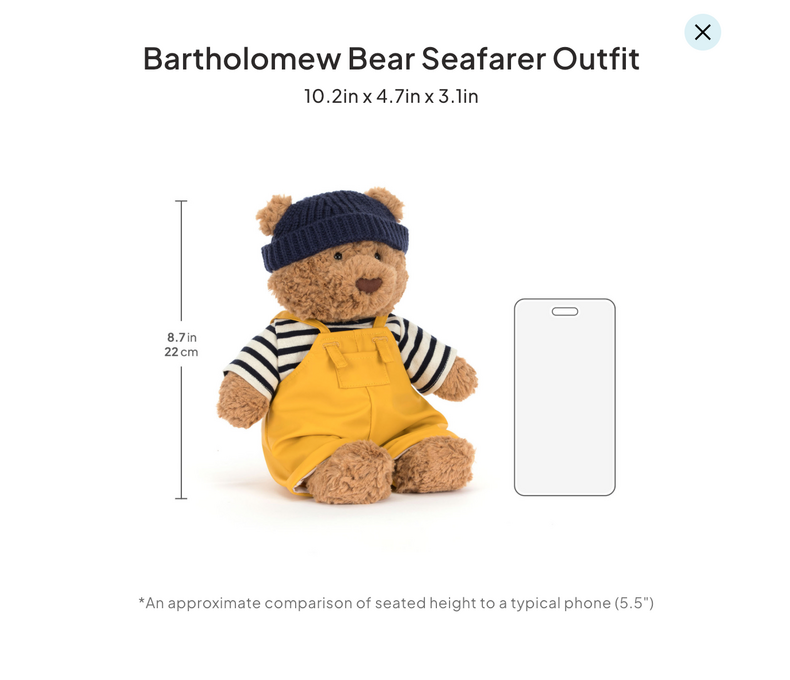 Bartholomew Bear Seafarer Outfit