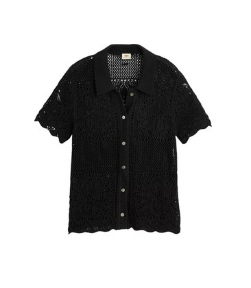 Susanna Floral Crochet Shirt