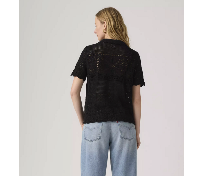 Susanna Floral Crochet Shirt