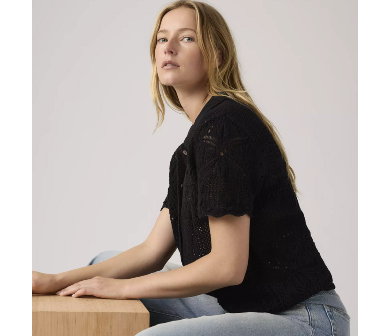 Susanna Floral Crochet Shirt