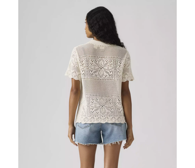 Susanna Floral Crochet Shirt