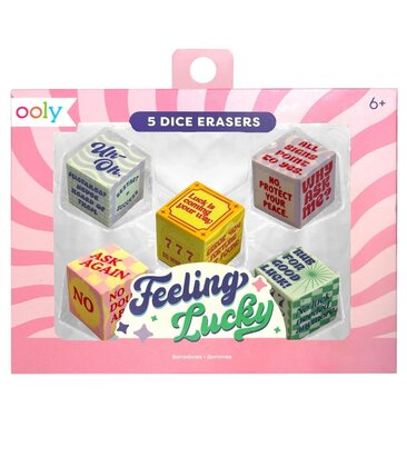 Feeling Lucky: Dice Erasers