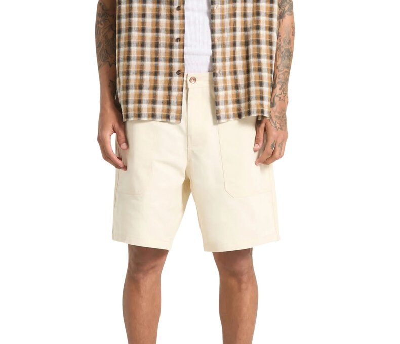 Mens Surplus Vintage Wash Herringbone Short