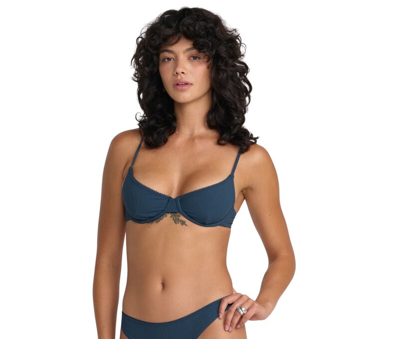 Flat Rib 90s Underwire Bikini Top