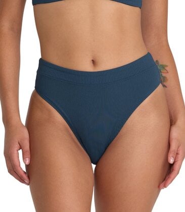 Flat Rib High Waist Med French Bikini  Bottom
