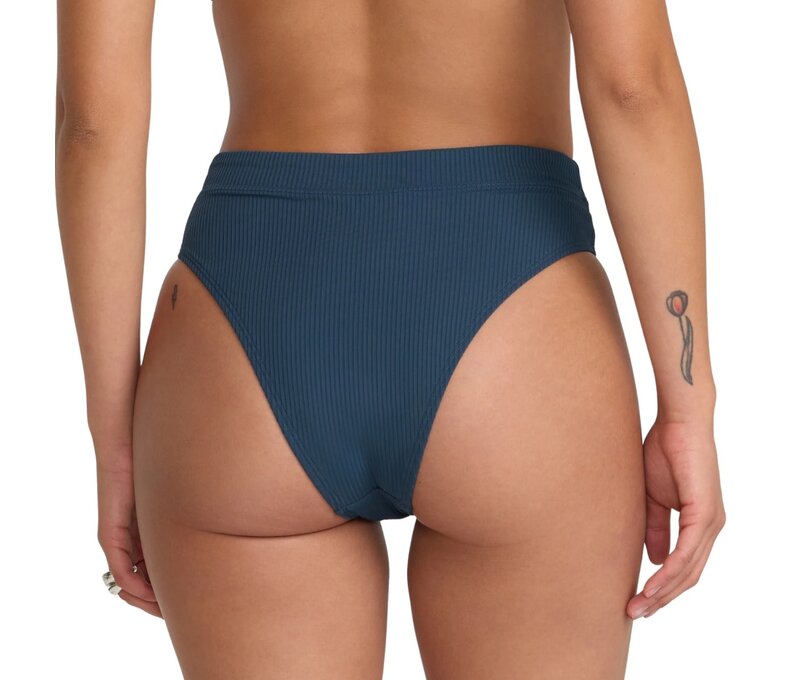 Flat Rib High Waist Med French Bikini  Bottom